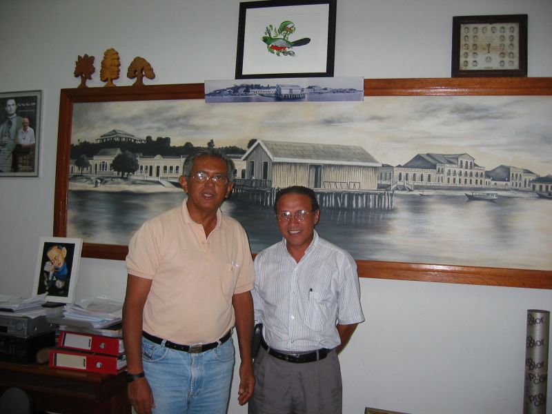 Cristovam Sena, diretor do ICBS e Paulo Roberto Ferreira, jornalista, professor e escritor, editor da Revista Agrícola